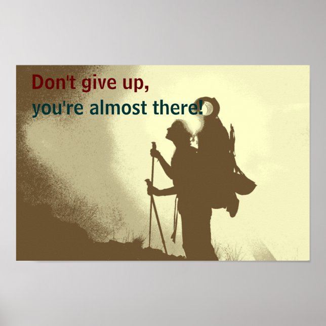 Motivational Inspirational Hiking Classroom Poster (Framsidan)