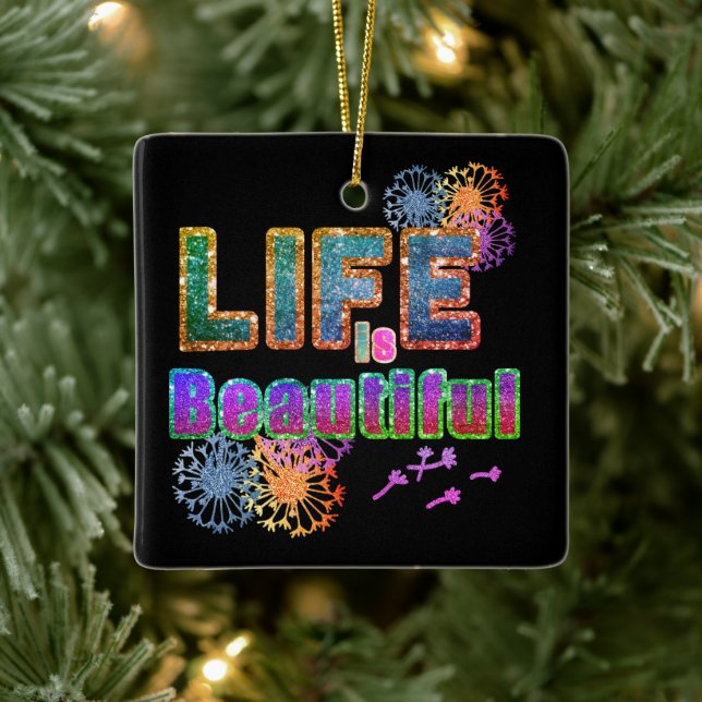 Motivational Inspire Söt Life-vacker Elegant Julgransprydnad Keramik (Träd)