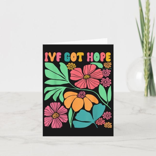 Motivational Inspired Ivf Mamma Wildblomma Ivf Mam Kort (Framsida)