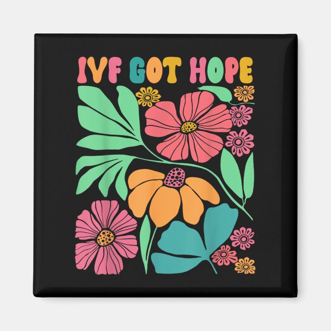 Motivational Inspired Ivf Mamma Wildblomma Ivf Mam Magnet (Framsidan)