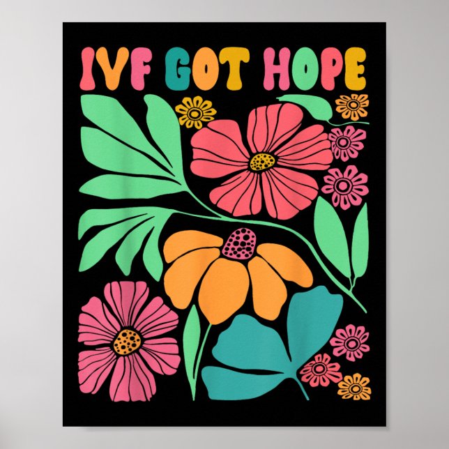 Motivational Inspired Ivf Mamma Wildblomma Ivf Mam Poster (Framsidan)
