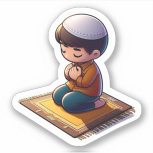 Motivational Islamic Prayer för muslimska Kids Boy Klistermärken