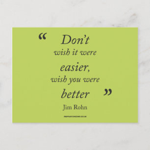 "Motivational Jim Rohn Quote" vykort