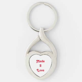 Motivational Keychain Twisted Heart Silverfärgad Nyckelring