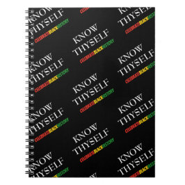 Motivational KNOW THYSELF Black History Month Anteckningsbok