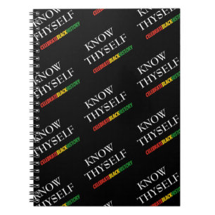 Motivational KNOW THYSELF Black History Month Anteckningsbok