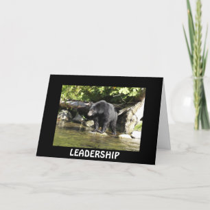 Motivational kort för svart björnLEDARSKAP