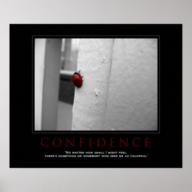 Motivational Ladybug "Confidence" Poster (Framsidan)
