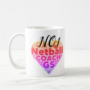 Motivational lagledare för Netball No.1 Kaffemugg