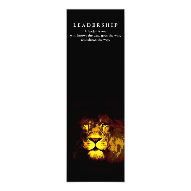 Motivational Leadership Lion Fototryck (Framsidan)