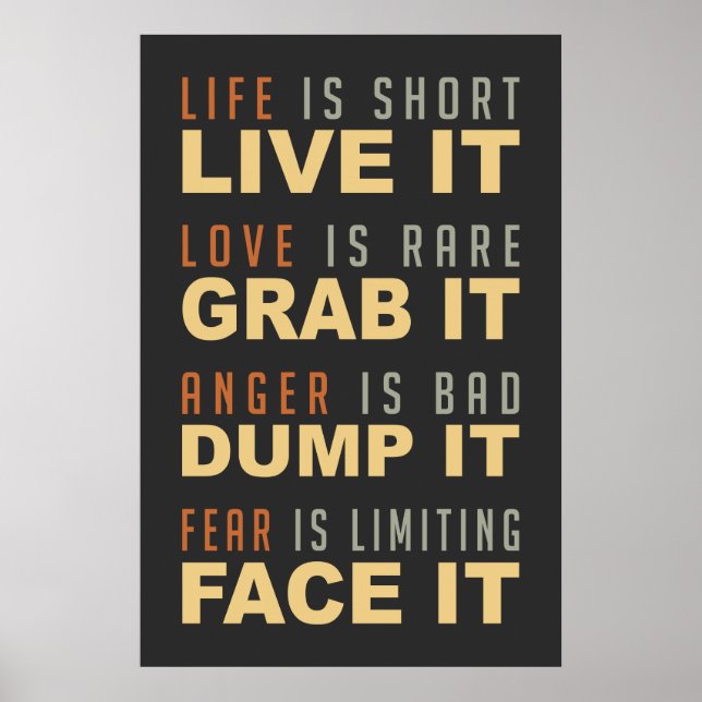 Motivational Life Advice poster (Framsidan)