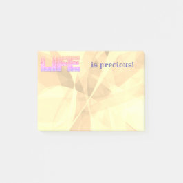 Motivational Life Påstående-citat Post-it Block