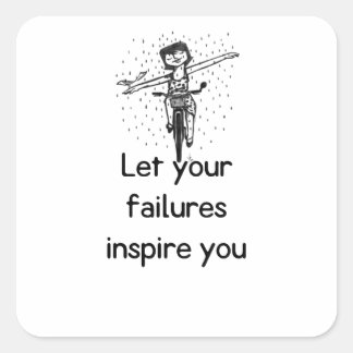 Motivational life quote Sticker Fyrkantigt Klistermärke
