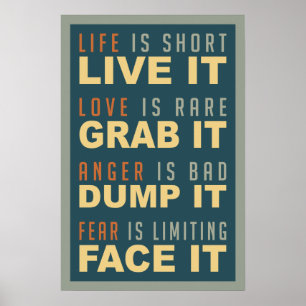 Motivational livrådgivningaffisch poster