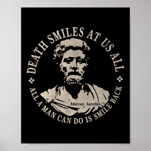 Motivational Marcus Aurelius Quote on Mortality Poster (Framsidan)