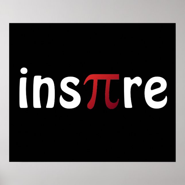 Motivational Math Inspire Pi Poster (Framsidan)