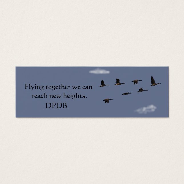 Motivational Mini Bookmark Litet Visitkort (Framsidan)