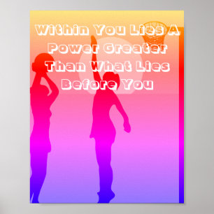 Motivational Netballbildcitationstecken Poster