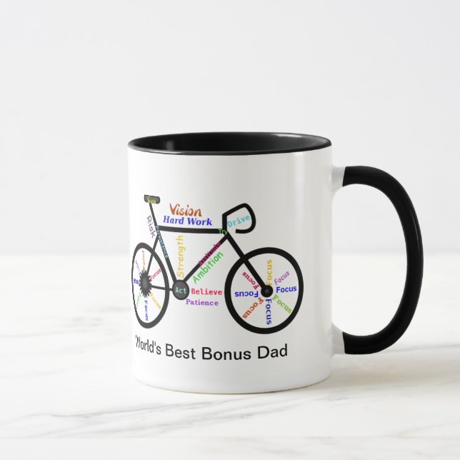 Motivational Ord Bike, Cycle Best Bonus Pappa Mugg (Höger)
