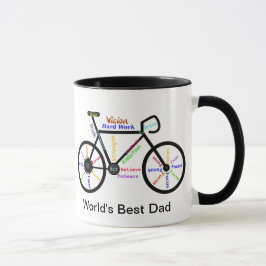 Motivational Ord Bike, Cycle Best Pappa Mugg