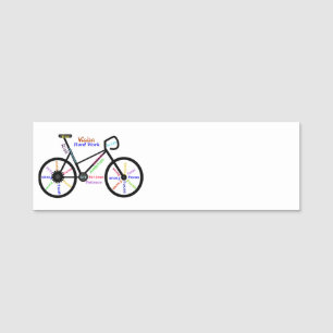 Motivational Ord, Biking, Cycling, Bike Dam Namnbricka