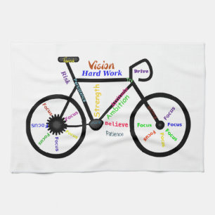 Motivational Ord, Biking, Cycling, Bike Manar Kökshandduk