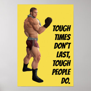 Motivational Ord Boxers Slå Fighter Quote Poster