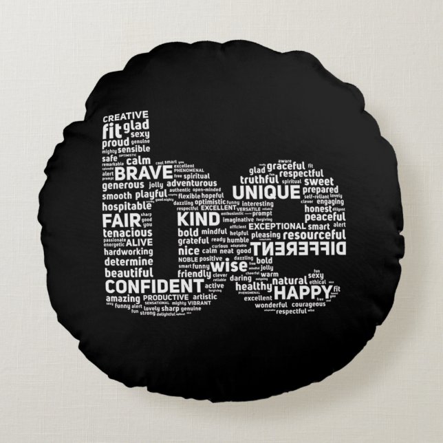 Motivational Ord Cloud Dekorativ kudde (Framsidan)