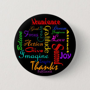 Motivational Ord Collage Button Knapp