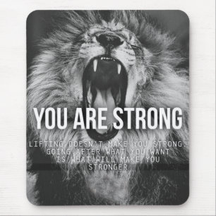 Motivational ord - du är stark musmatta