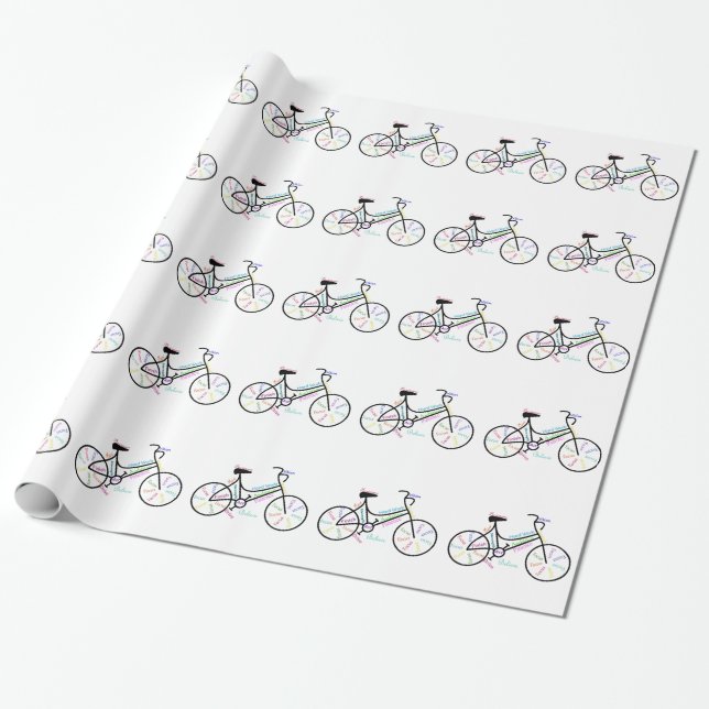 Motivational Ord for Bike, Cycle Fläkt Presentpapper (Utrullad)