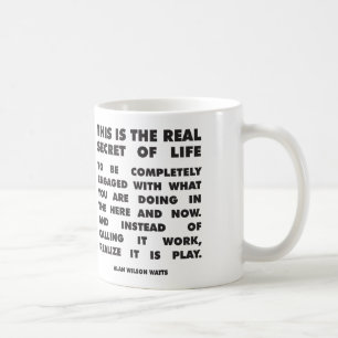 Motivational ord - hemlighet av liv - Alan watt Kaffemugg