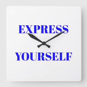 Motivational ord idealisk inspirerande, söt design fyrkantig klocka