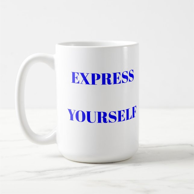Motivational ord idealisk inspirerande, söt design kaffemugg (Vänster)
