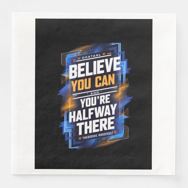 Motivational ord pappersservett (Framsida)