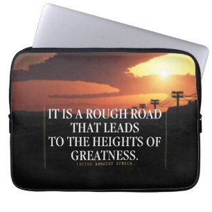 Motivational Ord - Rough Road Leeds to Greatness Laptop Sleeve