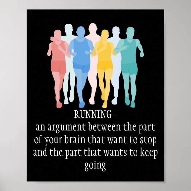 Motivational Ord, Running Brain Argument Poster (Framsidan)