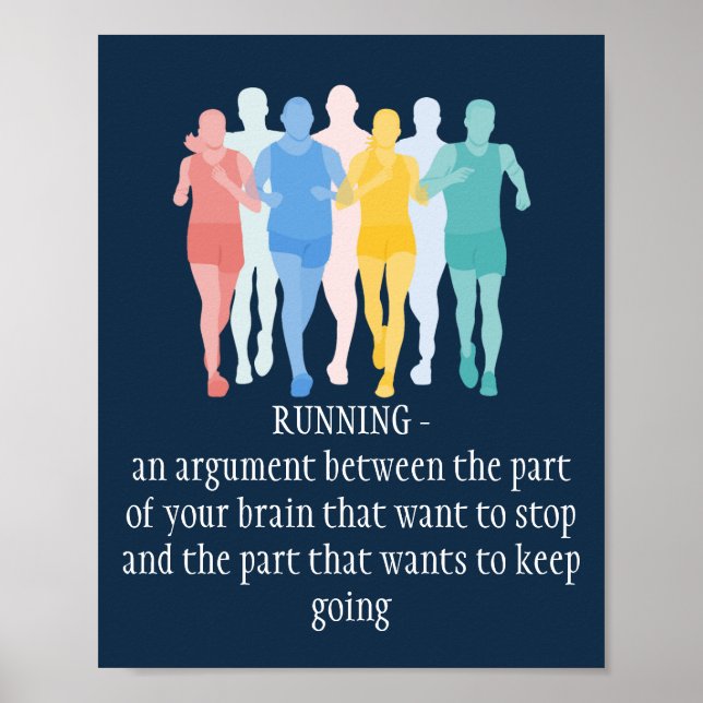 Motivational Ord, Running Brain Argument Poster (Framsidan)