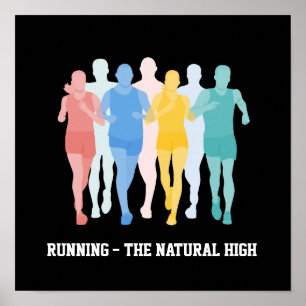 Motivational Ord, Running - Naturens High Poster