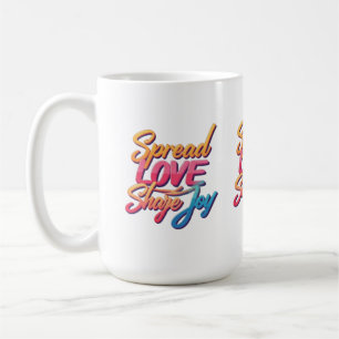 Motivational ord ’Spread Kärlek, Joy’ Kaffemugg
