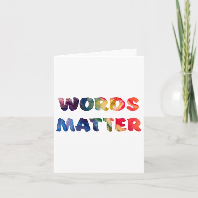 Motivational Ord Sticker Kort (Framsida)