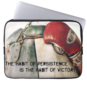 Motivational Ord - The Habit of Persistence Laptop Sleeve