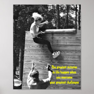 MOTIVATIONAL övervinnande hinderaffisch Poster