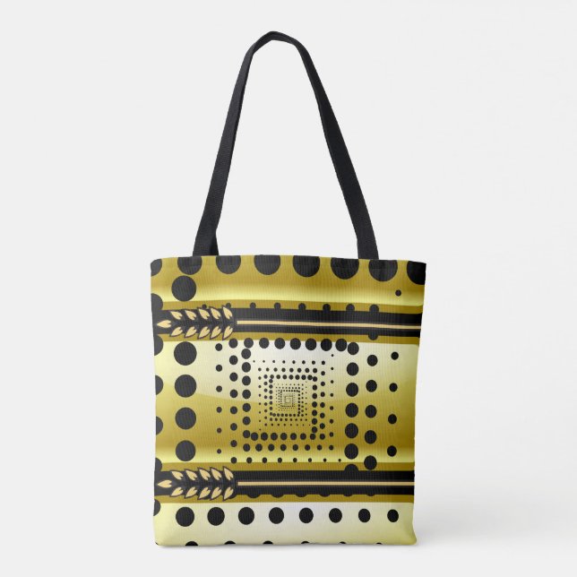 Motivational Påstående Fullt Print Tote Bag (svart Tygkasse (Baksida)