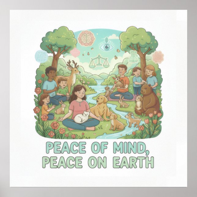 Motivational Peace of Mind, Peace on Earth Design Poster (Framsidan)