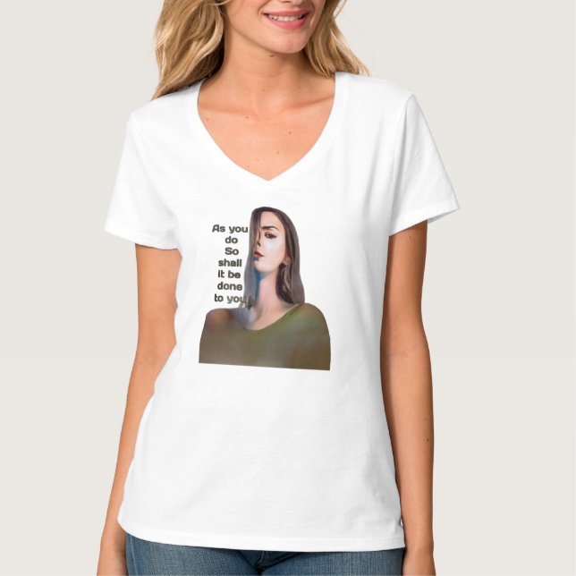 Motivational Porträtt Art T Shirt (Framsida)