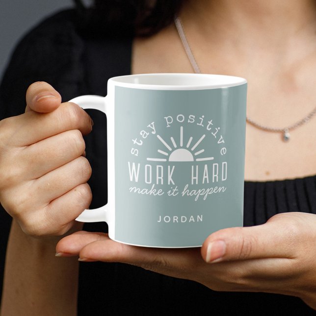 Motivational Positive Quote with Any Name Kaffemugg (Skapare uppladdad)