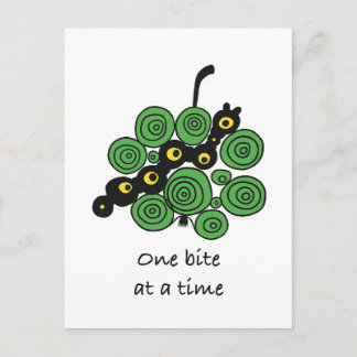 Motivational Postcard "One bite at a time" Vykort