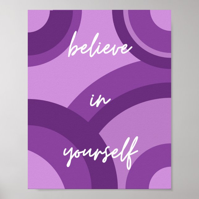Motivational Poster Believe in Yourself Geometric (Framsidan)