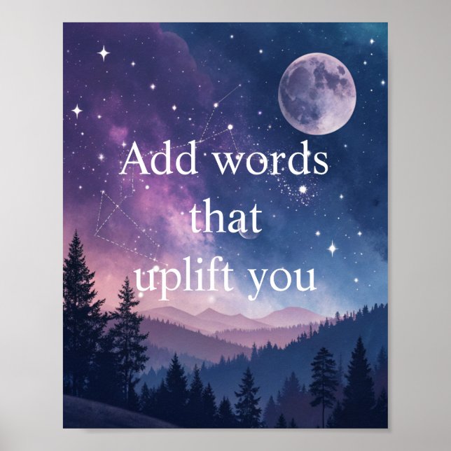Motivational Poster with Starry Night Sky (Framsidan)